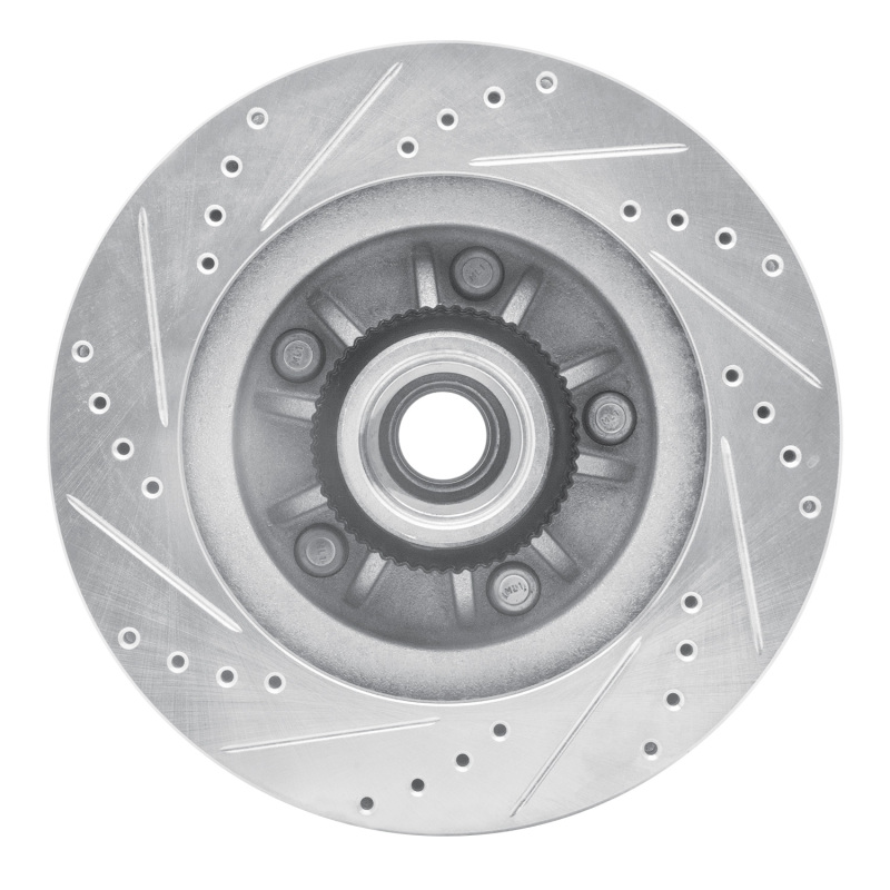 Ford F-150 Brake Rotor (1) - Front Right - R1 Concepts - Drilled & Slotted - Silver - `00-`04